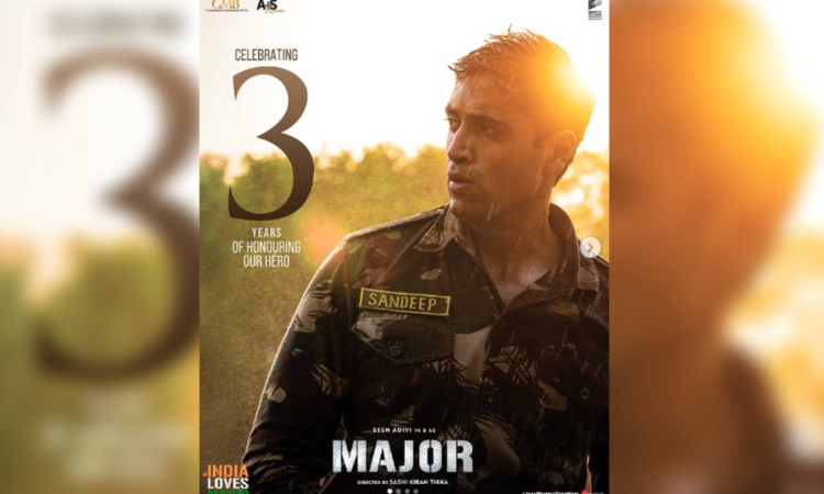 Adivi Seshs biographical  action drama ‘Major’ completes three years