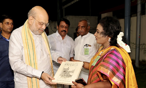 Amit Shah arrives in TNs Madurai to rev up party machinery for 2026 Assembly poll Amit Shah arrives in TNs Madurai to rev up party machinery for 2026 Assembly poll