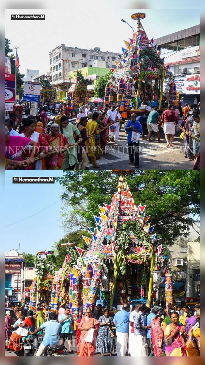 Devotees Pull Chariot in Sri Velleeswarar Temple Vaikasi Utsavam Devotees Pull Chariot in Sri Velleeswarar Temple Vaikasi Utsavam
