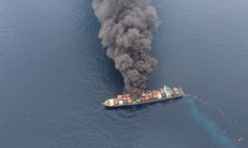 Singapore cargo ship catches fire off Kerala, Kochi and Kozhikode hospitals on alert