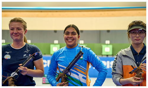 Suruchi Singh clinches gold in womens 10m air pistol at ISSF World Cup in Munich