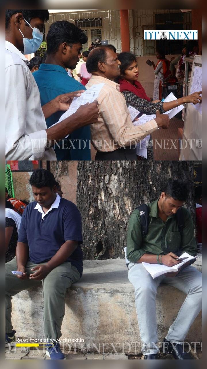 TNPSC and UPSC aspirants appeared for examination at Chennai school TNPSC and UPSC aspirants appeared for examination at Chennai school