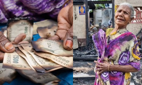 Elderly woman loses home, savings in Karaikal blaze