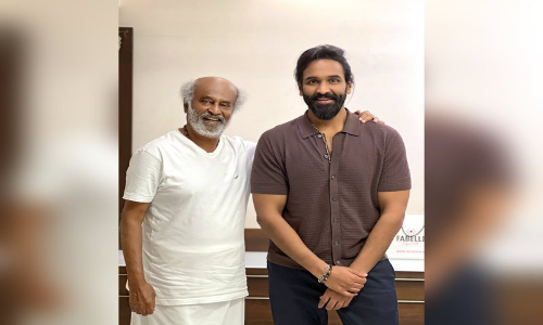 Rajinikanth hugs Vishnu Manchu after watching Kannappa