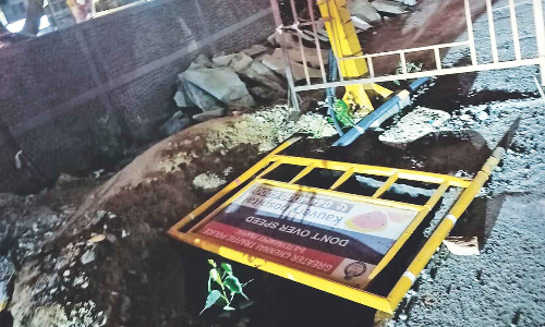 Chennai Citizen Connect: Open pit at TTK Road junction posing risk, public seeks quick fix
