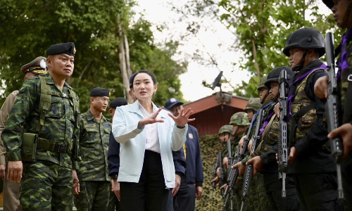Thai prime minister visits border with Cambodia after leaked conversation triggers resignation calls