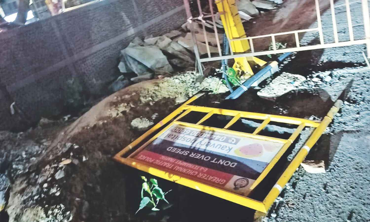 Chennai Citizen Connect: Open pit at TTK Road junction posing risk, public seeks quick fix