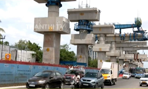 Metro Rail construction mishap: Worker injured after iron rod falls in Koyambedu