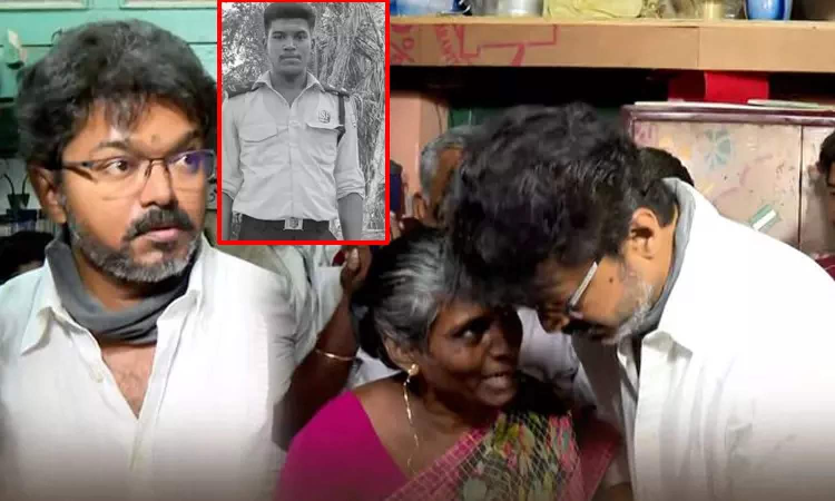 Sivaganga custodial death: TVK chief Vijay visits Ajithkumar’s residence, pays tribute and consoles family