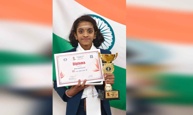 Sharvaanica finishes third in FIDE World Cup