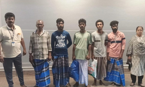 Five TN fishermen released from Sri Lankan jail arrive in Chennai