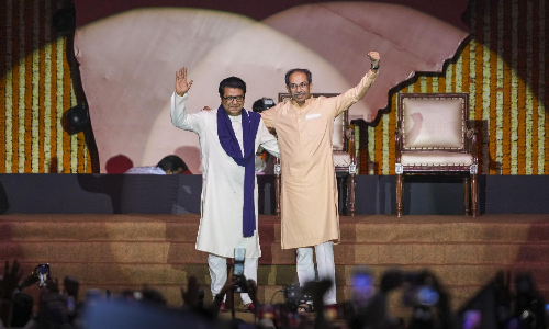 Have come together to stay together: Uddhav at joint rally with cousin Raj Thackeray