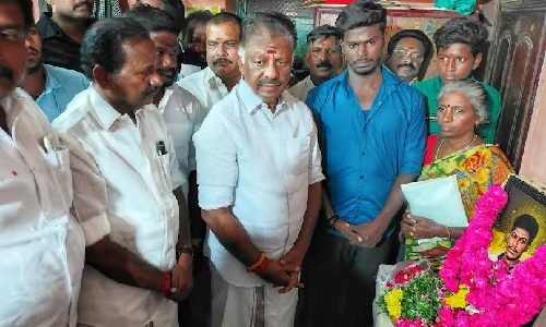 Sivaganga custodial death: Panneerselvam offers Rs 2 lakh solatium to Ajiths family