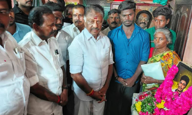 Sivaganga custodial death: Panneerselvam offers Rs 2 lakh solatium to Ajiths family