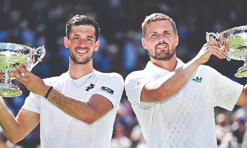 Home Victory: The duo made history by becoming first all-British pair to win mens doubles title for 89 years
