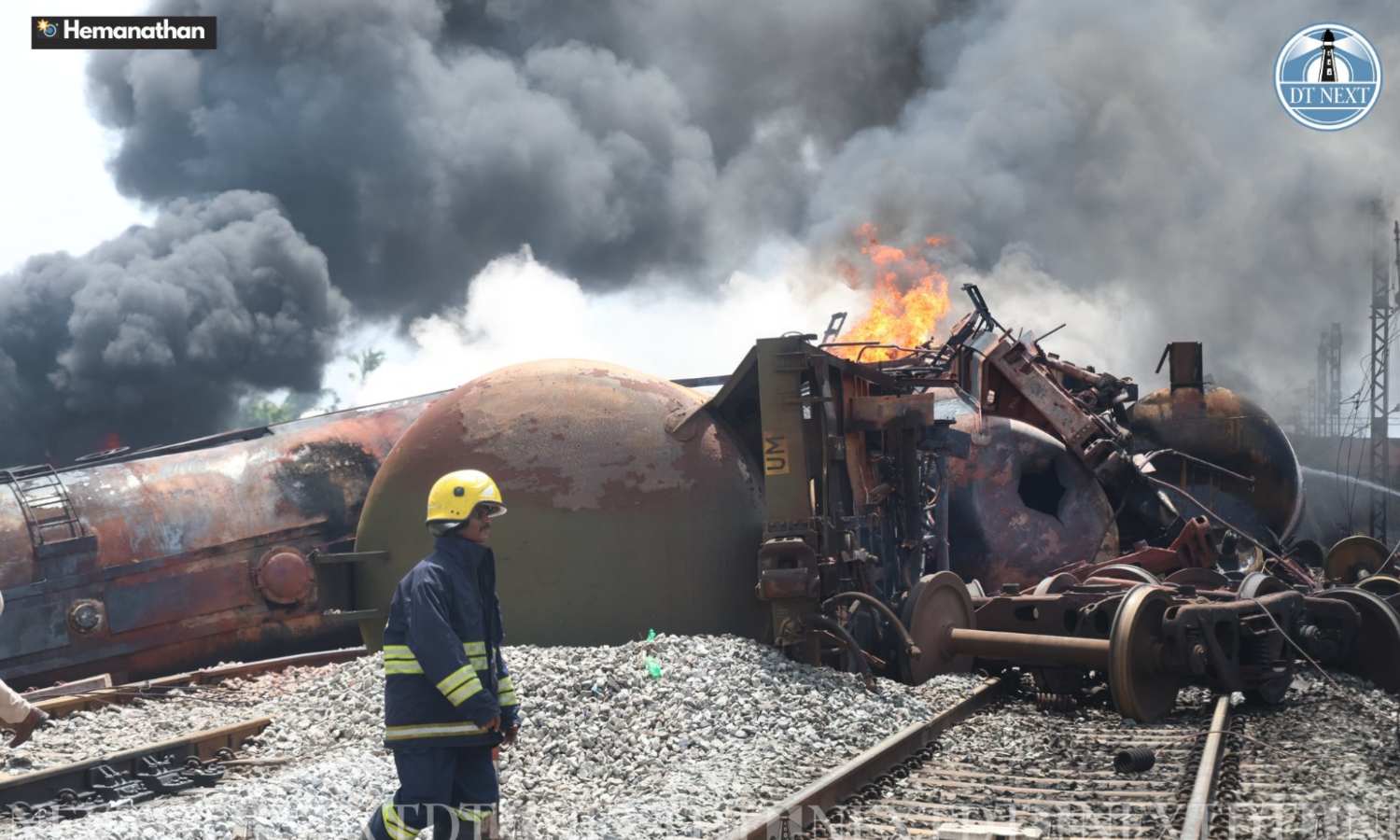Tiruvallur goods train fire: Rs 12 crore worth diesel destroyed, blaze fully doused after 7 hours