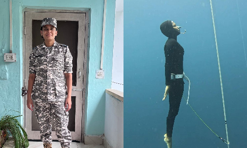 AIDA Freediving Cship: IAF veteran sets four freediving national records