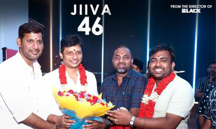 Jiiva reunites with Black director for 46th film Jiiva reunites with Black director for 46th film