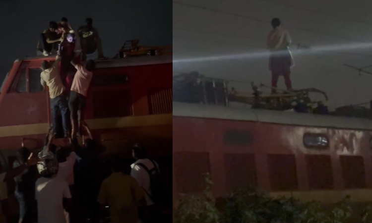 Woman climbs train engine at Tambaram railway station, threatens suicide