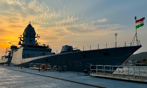 Stealth frigate INS Nilgiri arrives in Chennai for Maiden visit