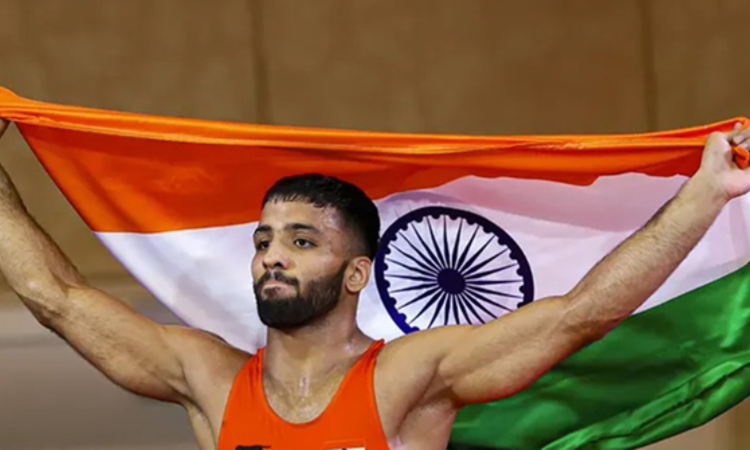 India wrestler Sujeet Kalkal strikes gold in mens 65kg freestyle at Polyak Imre & Varga Janos Memorial India wrestler Sujeet Kalkal strikes gold in mens 65kg freestyle at Polyak Imre & Varga Janos Memorial