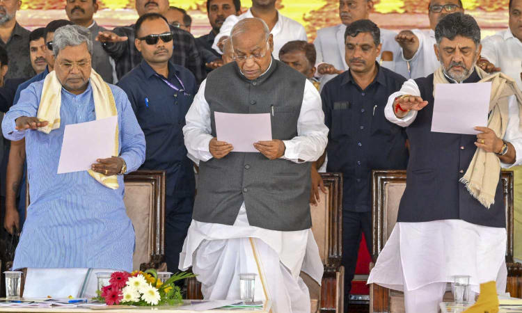 Congress chief Mallikarjun Kharge accuses PM Modi of murdering Constitution Congress chief Mallikarjun Kharge accuses PM Modi of murdering Constitution