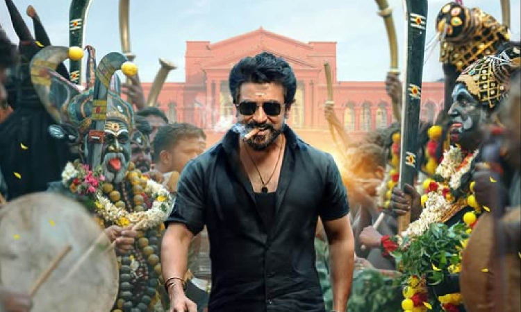 Karuppu first look features Suriya in salt-pepper look Karuppu first look features Suriya in salt-pepper look