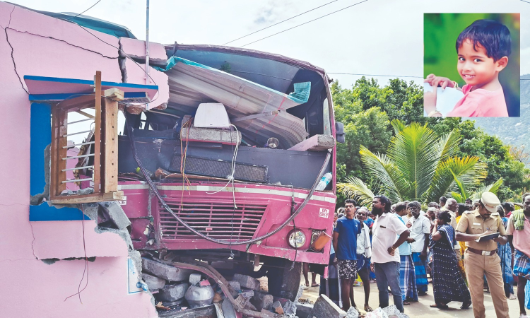 4-year-old girl dies as bus rams into house in Dharmapuri