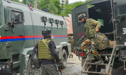 3 terrorists killed in encounter with security forces in forests on Srinagar outskirts