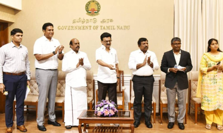 CM Stalin lays foundation stone for new TIDEL Neo Park in Tiruvannamalai CM Stalin lays foundation stone for new TIDEL Neo Park in Tiruvannamalai