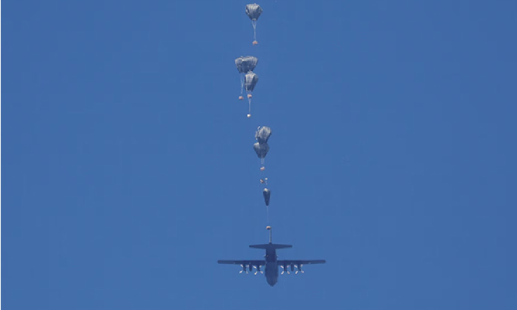 IDF airdrops aid into Gaza with six countries; denies claims of starvation