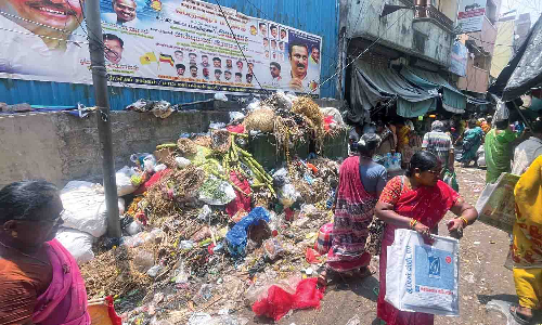 Waste wreaks havoc in Thiru Vi Ka Nagar and Royapuram zones Waste wreaks havoc in Thiru Vi Ka Nagar and Royapuram zones