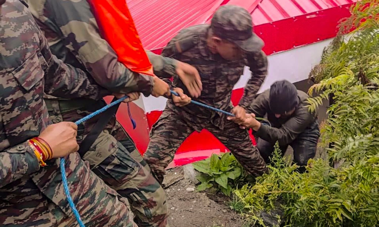 Devastating flashfloods hit Uttarkashi, at least four killed Devastating flashfloods hit Uttarkashi, at least four killed