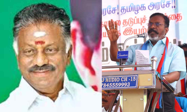 OPS calls Thirumavalavan’s remarks on MGR, Jaya unjustifiable, demands retraction