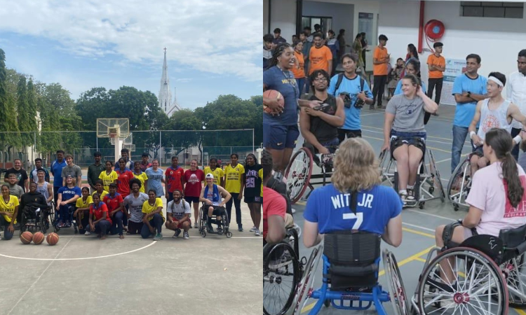 US – India wheelchair basketball exchange held in TN US – India wheelchair basketball exchange held in TN