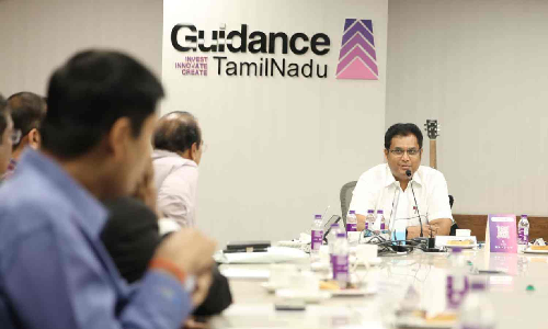TN Industries Minister Rajaa holds consultation as Trump’s tariff looms over exporters TN Industries Minister Rajaa holds consultation as Trump’s tariff looms over exporters