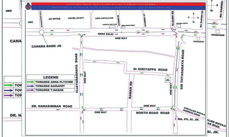 Chennai: Traffic diversions on Anna Salai, starting August 16; check details here Chennai: Traffic diversions on Anna Salai, starting August 16; check details here