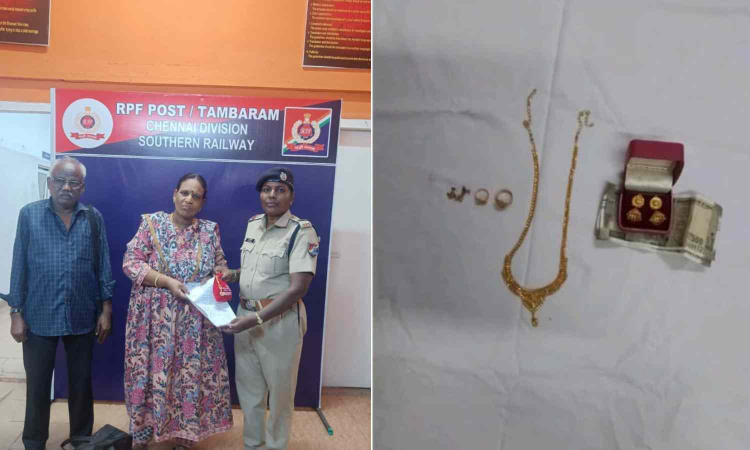 Tambaram Railway Protection Force traces bag with gold worth Rs 4 lakh