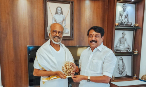 TN BJP chief Nainar Nagenthran greets Rajinikanth on completion of 50 years in cinema