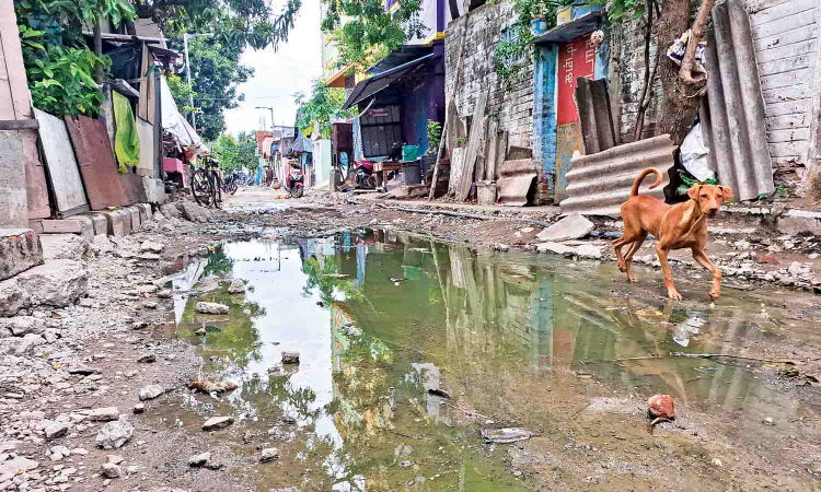 Chennai: Overflowing sewage for 15 days forces Vyasarpadi residents to hold road roko