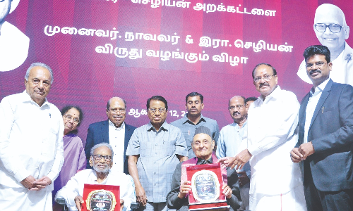 DT Next Campus: Karan Singh, Nedumaran get Sezhiyan and Navalar awards