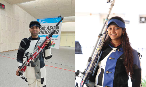 Asian Shooting Championship: Arjun, Elavenil duo bag gold in 10m rifle mixed team