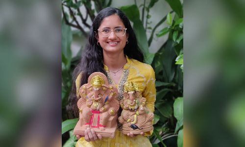 Chennai teen crafts eco-friendly Ganesha idols for greener festival