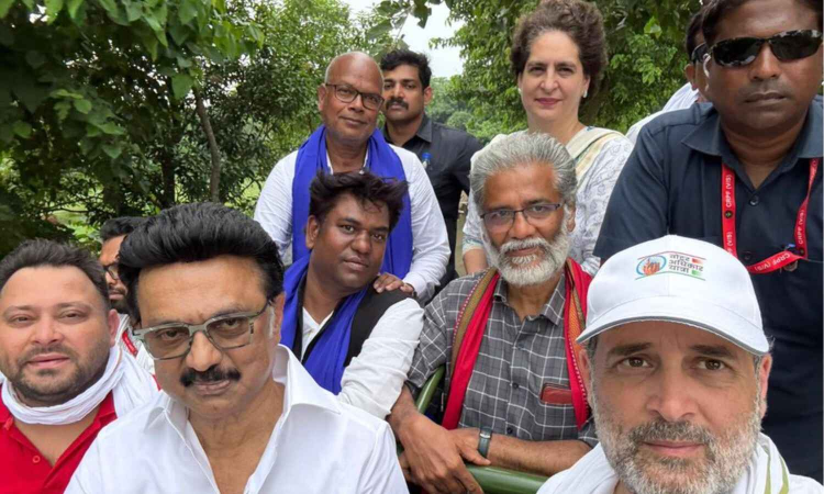 Tamil Nadu CM Stalin joins Voter Adhikar Yatra in Bihars Muzaffarpur