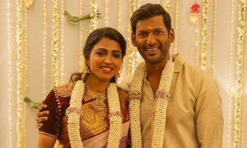 Actor Vishal gets engaged to Sai Dhanshika on his birthday, see photos