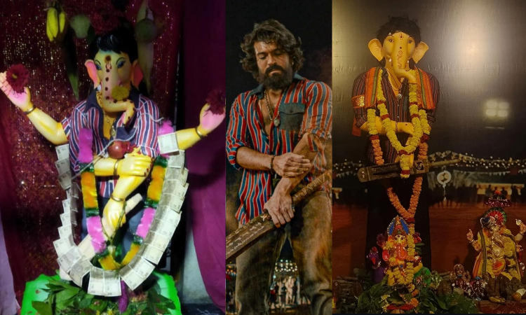 Fans install Ram Charan’s Peddi-inspired Lord Ganesha idols during Ganesh Chaturthi