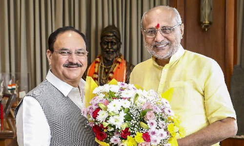 Nadda visits Ganesh pandal in Mumbai, says he prayed for India’s progress under PM Modi