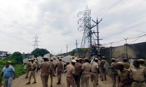 Tiruvallur: Guest worker’s death at L&T Shipyard dormitory triggers protest; police fire tear gas
