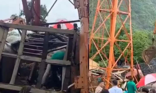 Six dead as cable wire of cargo ropeway snaps at Pavagadh Hill in Gujarat Six dead as cable wire of cargo ropeway snaps at Pavagadh Hill in Gujarat