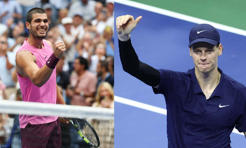 Sinner will take on Alcaraz for a 3rd Grand Slam final in a row